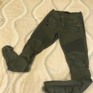 Motorcycle stretch skinny jeans